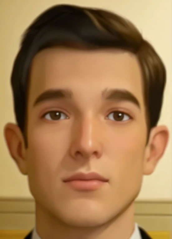             There is a man       (   College boy    ) 20 years old,        with short hair and suit        , asistente hiper        realistic        , sujeto hiper        realistic        , Chico anime        realistic        ,        anime style realism        , estilo de arte anime        realistic        , estilo de arte de anime        realistic        , Estilo anime 3D        realistic        ,        Portrait of an anime boy        ,       artwork in the guweiz style ,        Detailed               Portrait of an anime boy        ,        incredible anime face portrait        . model, of Irish origin        (    beautiful) y Anglo-American   (   beautiful),        I just saw the spectator        , retrato(        realistic        :1.4), (:1.0),        hazel eyes    , eyes (perfect,Serious),small eyes(Perfect),eyelash(  perfect girl      ),shirt, eyebrows (perfect), dyed hair (brown ), cabello Perfect ,        straight hair        (perfect), ( secretario        professional ), hairstyle type        (deshilachado ),        oval and elongated face        , square face ,        triangular chin        , thin face,        slim build       , (        Detailed        , ultra ,,-        Detailed        , high        Detailed        , ultra        realistic        8K CG, obra de arte  perfect girl       chica , lyrical), wooden table , flores, Internal,        expression(carefree, Serious) ,        no earning, film, bokeh,        professional, 4k,        Dynamic and very detailed lighting        , fotor        realistic        , 8K, raw, rico,       Intricate Details , Peter Parker(spiderman)