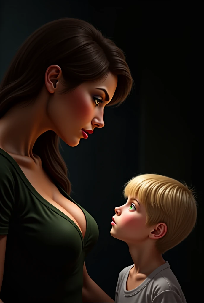 I created an image with two young boys and a very adult woman 