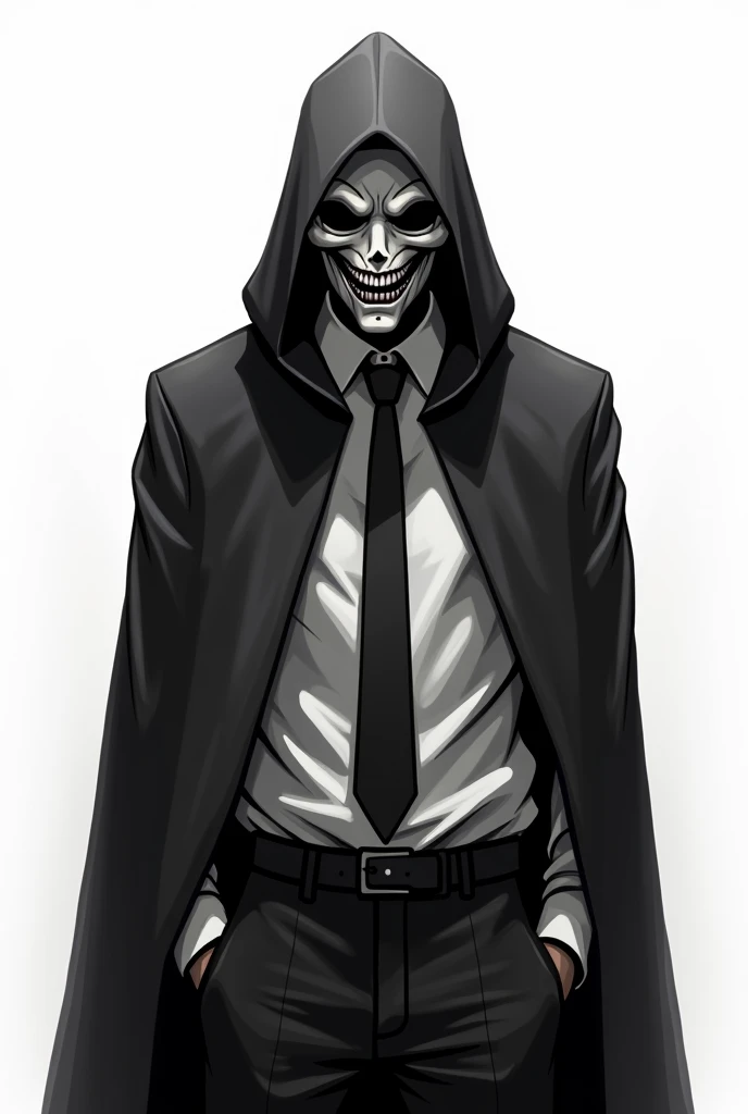 frontal image of the character Slenderman, with the face fully bandaged. With dark background --auto --s2