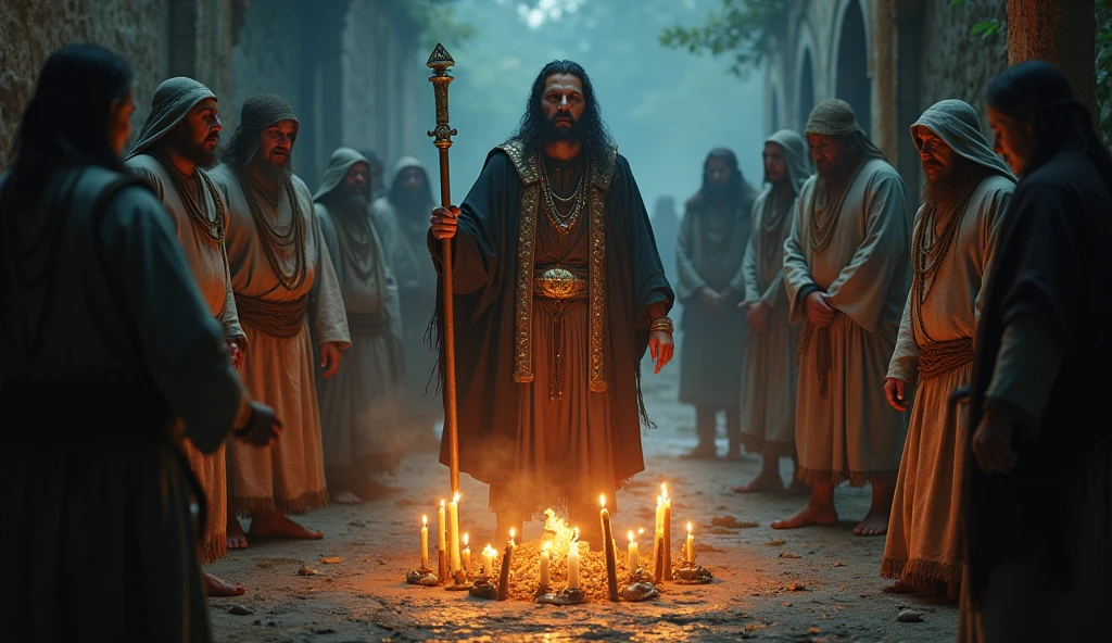 Modern portrait of Jesus with farisien, cinematic lighthing, profundidade de campo, Bokeh, Realismo, fotorrealista, hiper-realismo, fotografia profissional, UHD, DSLR, HDR