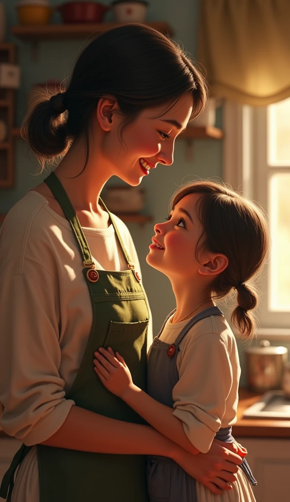 Son touching mom's breast while her cooking