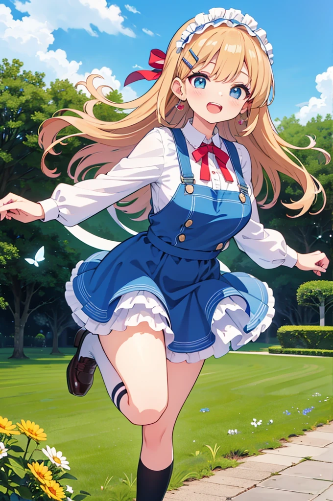 in 8K, top-quality, Real Image, intricate detailes, The ultra-detailliert, 超A high resolution, Depth Field,(Photorealsitic,realisitic:1.2),masterpiece, 0.25 :: a closeup , straight-on shot , from miiddle , 1girl in, AI_chan, an extremely beautiful 17-year-old girl, Innocent big eyes, (brown_Short_hair), (Green_Eyes:1.0),(bangss),dishevled hair,(hair clips), perfect glossy skin, flawless skin, fair white skin, huge-breasted, cleavage of the breast, narrow waists, thin blush, 独奏, looking at the viewers, lightsmile, The Perfect Five Fingers, chubby under the clothes、perspiring、 Wear((School_uniform)、(white_Skirt)、(Blue_long_tie)、(Blue_pleats_Skirt)、(Black_pantyhose:1.2)、 (Gravure Pose:1.1)、 Sunset High School in Japan ,Flipping up the skirt with your hands、Show white panties、Pull up your skirt and show your panties、Colossal tits、Functional、Show white panties、Flip the skirt、Skirt flipping、Roll up the scar by hand、Show underwear、Show off your pants with your own hands、Panchira、bare-legged、Opening legs、Open legs、bare-legged、Large open legs、Panties digging into the crotch、Lean back and lightly lift one leg、(wind lift:1.6)、full bodyesbian、the wind、城市、outside of house