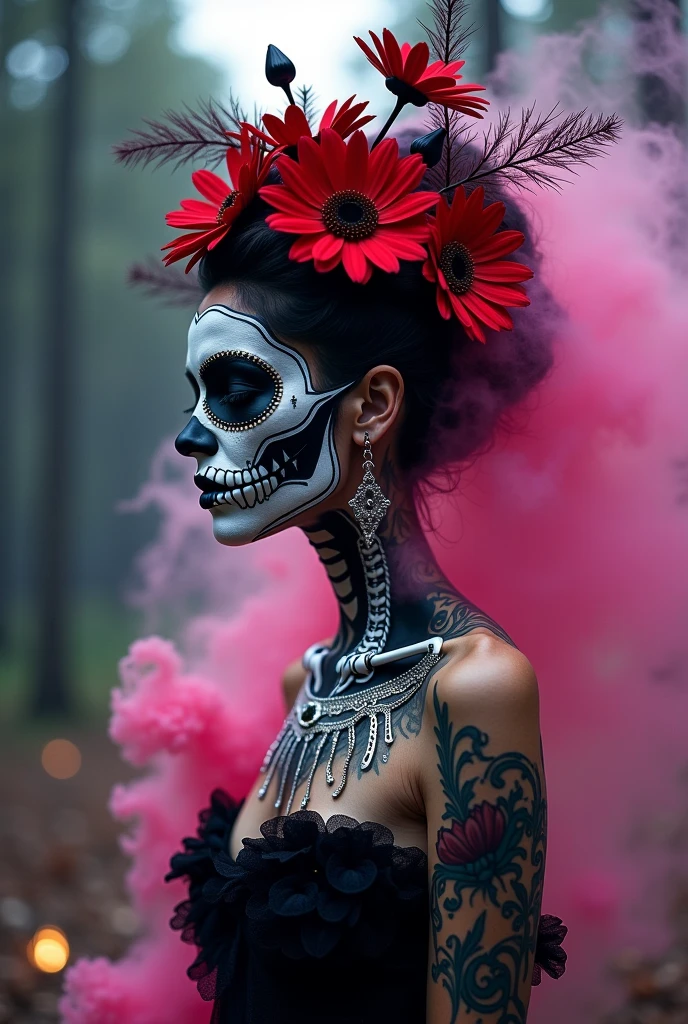 <lora:SDXLRagingNebula:0.8>Glowing Black Nebula, (designed by Emiliano Ponzi:1.3) , photograph, Radiant Hateful thin Cossack (Triplets:1.3) , dressed in spring Red Seductive Drip Fabric,Elegant Black Nebula updo, plum lipstick, pointe pose, White hair styled as Shaved sides, crowded grass, Ultra Detailed, Proud, Shin Hanga, HDR, Sony A7, 80mm, Primary Colors, perfect skin, sharp, pixiv, Sharp and in focus, Slow Shutter Speed, Fomapan 400, pinhole lens, Oversaturated,Smoke Skull,Smoke Fog Rain Thunder Lighting, Darkness