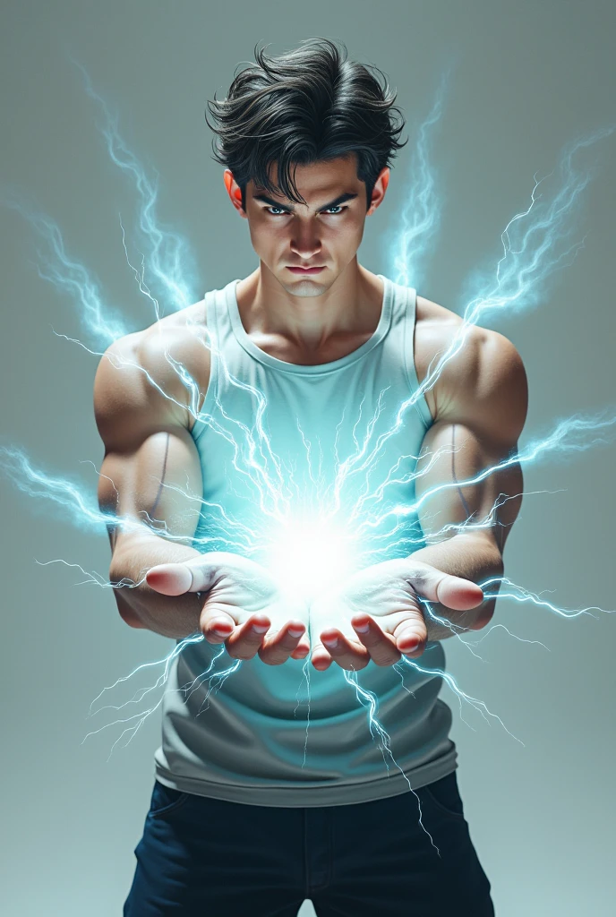 The secret, the most powerful hero in this universe, has a striking, imposing appearance that reflects its connection to the primordial elements and its unique magical heritage.

He has an athletic and robust build, with well-defined muscles that denote his extraordinary physical strength. Your skin is a radiant golden hue, reminiscent of precious stone, glowing softly with an aura of cosmic energy. His eyes are deep and piercing, glowing with an intense blue hue that sometimes turns into golden flames when he is focused on his power.

A característica mais notável de The secret são os padrões rúnicos que percorrem sua pele em tons de azul elétrico e prateado. These magical symbols seem to pulse with their own energy, radiating a soft light that increases in intensity as he channels his elemental powers. Runic patterns are intricately interwoven, forming a complex network that extends throughout your body, symbolizing your deep connection to magic and the elements.

Your hair is short and black as night, but occasionally glows with blue and silver reflections when he is in tune with his powers. The secret não carrega armaduras vistosas ou capas chamativas; Em vez disso, he prefers simple, functional garments made from resistant materials, adapted to allow freedom of movement during your epic battles.

In summary, a aparência de The secret é uma fusão de força física imponente com uma aura mágica e misteriosa, representing not only his formidable skill in combat, but also your deep connection to the elemental energies that shape the universe around you.