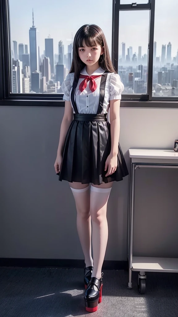 tmasterpiece：1.2，best qualtiy），hentail realism，（Real pictures，rich detail details，depth of fields），（1个Giant Breast Girl，独奏），putting makeup on，high detal，Perfect face shape，（：1.4），（dent in the skin），Thigh thick，Wide hips，Thin waist，highr，coral，Redlip，red eyes，pony tails（Kizi，Shallow tulle，Tulle transparent），（sweat leggs：1.2），（dampness），Raised sexy，Be red in the face，（shyexpression）， vests，Harnes，belly-bar，shorter pants，Hosiery，Yoga pants for，Tight skirt，skin-tight short-pants，stocklings，fishnet stockings，pyjamas，pleatedskirt，Skirt，Skirt that wraps hips，There are flowers on the clothes，Full body like，full bodyesbian