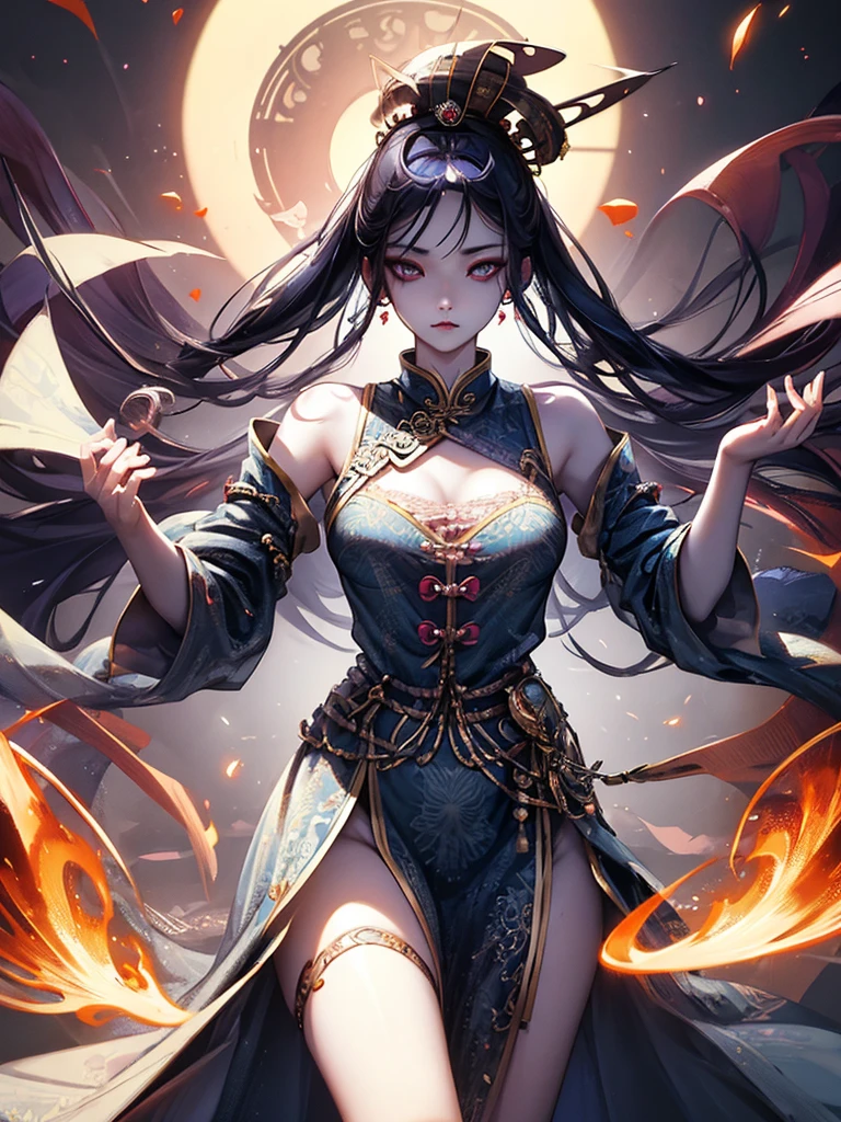 Profile of the goddess of the moon、masterpiece、highcontrast、cinematlic lighting、Detailed shading、top-quality、Top image quality
