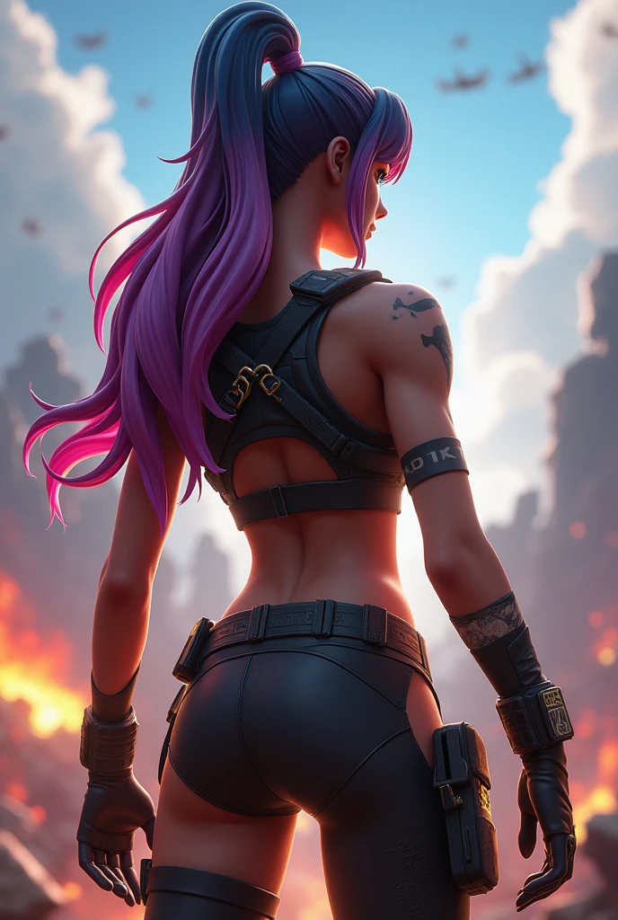 Fortnite girl from the back 