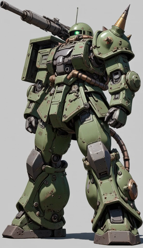 best quality,masterpiece,highly detailed,ultra-detailed, ZAKU, ZAKU, ZAKU, ZAKU,
MS-06 ZAKU, dirty, holding weapon, machinery, mecha, mobile suit, shoulder spikes, solo, standing, weapon, (((zaku))), zeon, 