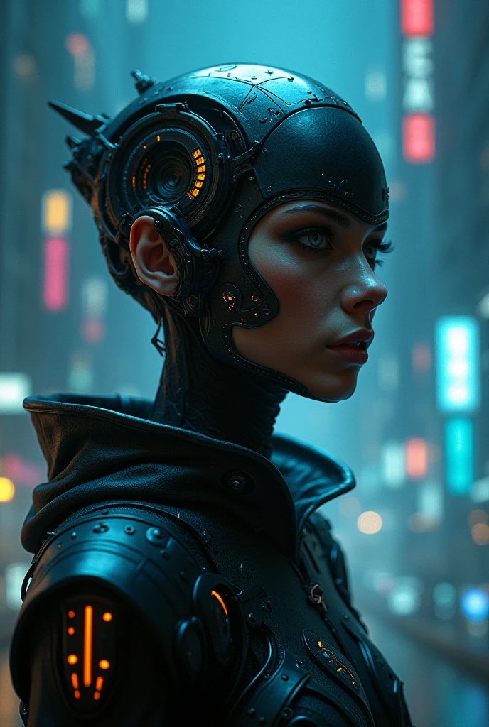 cyberpunk, Movie Frame, The endless future, ultra realistic, 8ก, lively, details, ZBrush, comic book illustration, Trending at artstation, By Peter Mohrbacher, by WLOP, By Ruean Jia, By Alphonse Mucha, By Dmitry Prozorov, By Norman Rockwell,