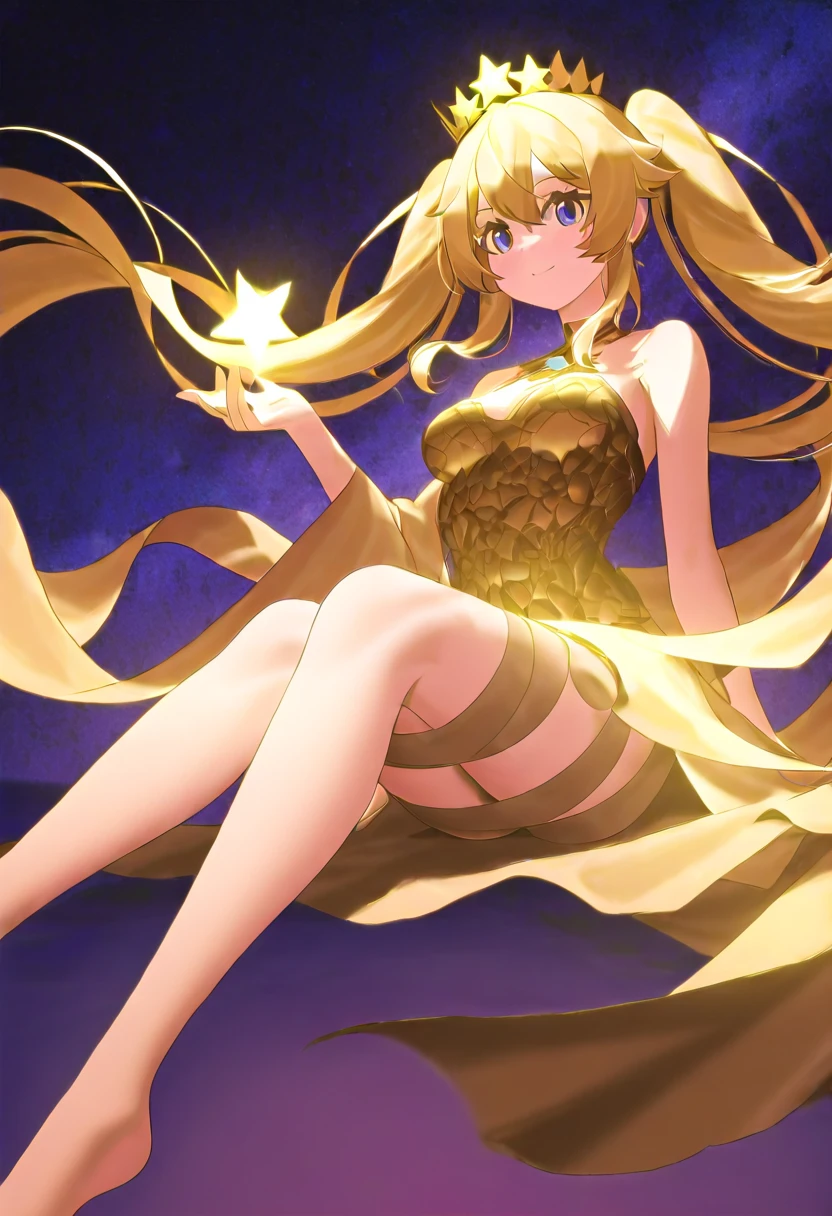 (MASTERPIECE)、(maximum quality)、(Super Detailed)、Official art、One Little Girl、Golden Hair Lori、Little Devil Dress、sleeveless、、seethrough、small breasts、modest chest、Small、Breast cleavage、Thigh Focus、Card Illustration、Enchanting darkness