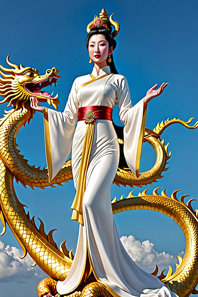 cinematic still Amidst the red walls of the Forbidden City, with its golden roofs gleaming under the sun, an asian woman in a royal blue robe with golden dragon motifs walked. Her attire, reminiscent of the empresses of yore, made her a moving masterpiece, echoing the grandeur and history of dynastic China.. emotional, harmonious, vignette, 4k epic detailed, shot on kodak, 35mm photo, sharp focus, high budget, cinemascope, moody, epic, gorgeous, film grain, grainy, cinematic, extremely, fabulous colors, artistic, perfect intricate, beautiful scenic full light, great composition, atmosphere, dynamic dramatic ambient, creative, lively, elegant