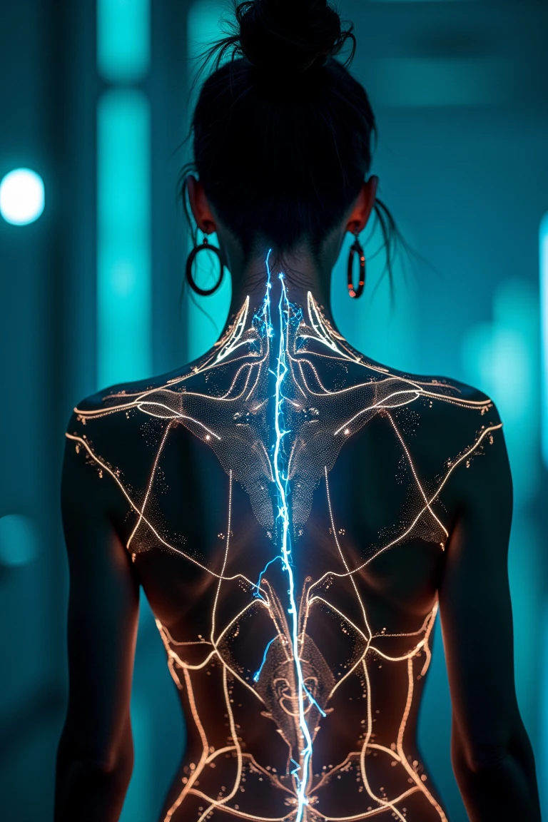 1mechanical geisah girl,ultra realistic details, portrait, global illumination, shadows, octane render, 8k, ultra sharp,intricate, ornaments detailed, cold colors, metal, egypician detail, highly intricate details, realistic light, trending on cgsociety, glowing eyes, facing camera, neon details, machanical limbs,blood vessels connected to tubes,mechanical vertebra attaching to back,mechanical cervial attaching to neck,sitting,wires and cables connecting to head