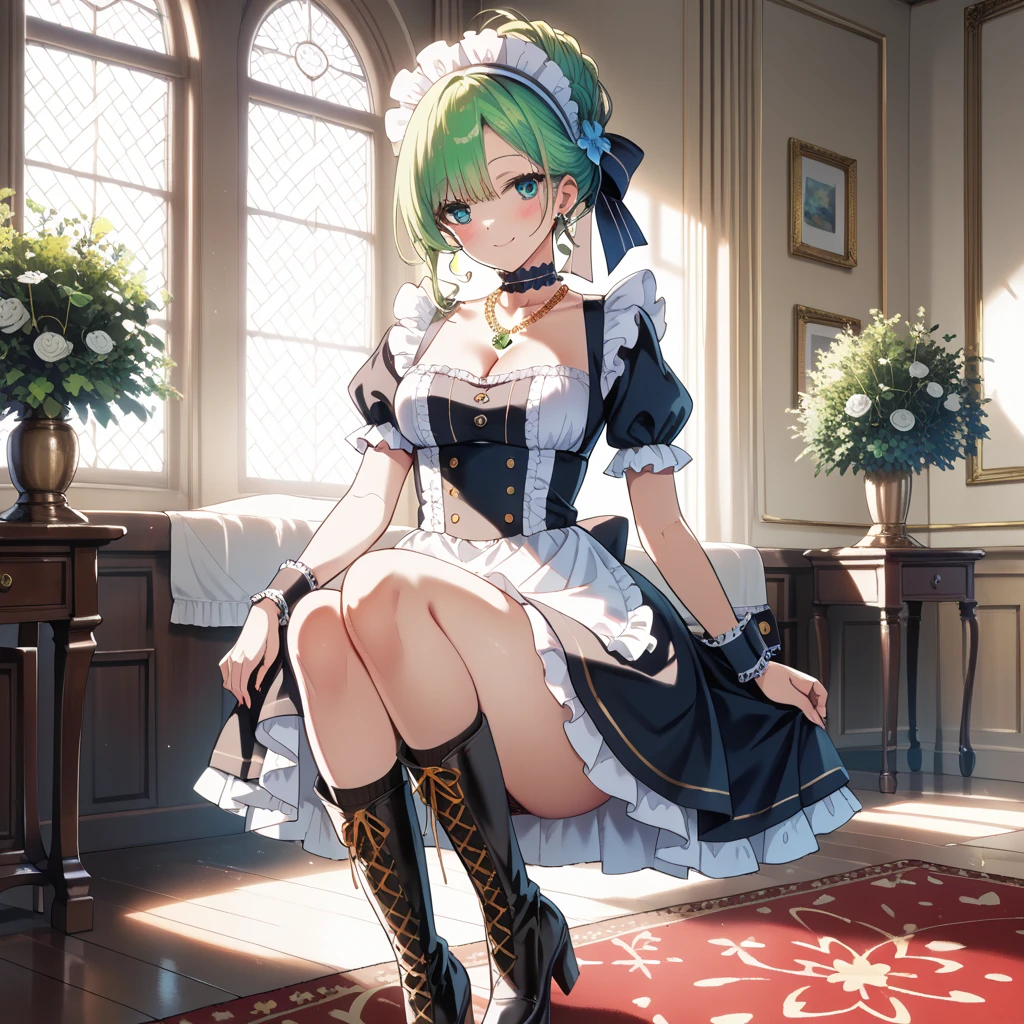 Anime girl in maid outfitがポールにポーズをとっている, Concept art inspired by Masamune Shirow, Pixiv, fur art, Anime Barbie in White Stockings, , Anime maid riding an early tank, In strip clubs, top rated on Pixiv, tits, Obscene, Sexy maid in the magical forest, Anime girl in maid outfit
