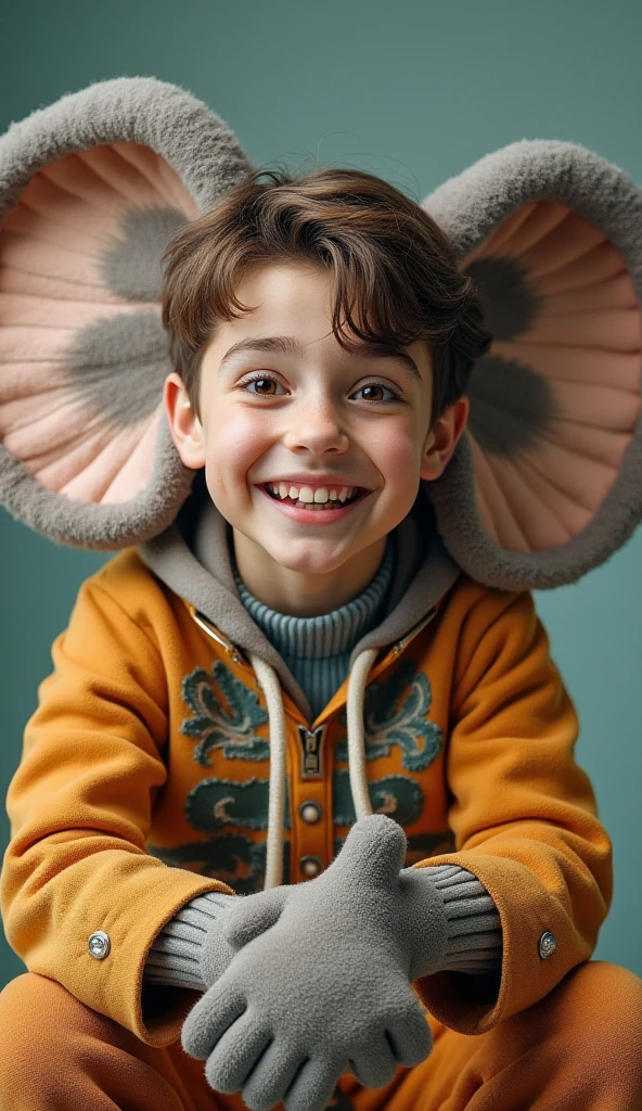 A realistic and gentle surreal portrait featuring a real person with a small, cute monster inside their head, symbolizing anxiety. The person is a young adult, with a calm and relaxed expression, as if in control. The monster, slightly cartoonish but still realistic, is soft, non-threatening, and has a slightly worried look. The image is vertical and shows the person from the shoulders up, with the monster inside the head, which is semi-transparent. The background is calming, with soft blues and greens, giving a peaceful and serene atmosphere. The overall feel is one of understanding, peace, and balance between the person and their anxiety.