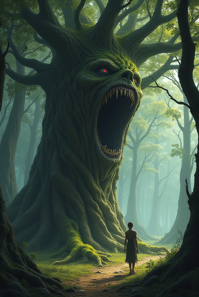 a giant tree with a mouth