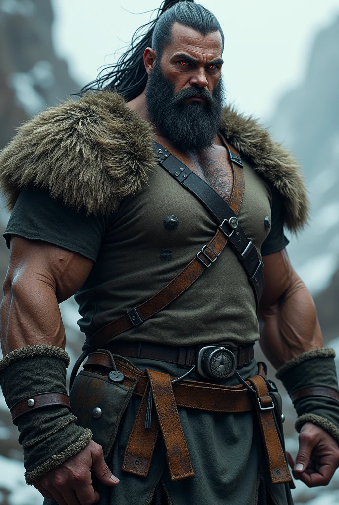Nordic warrior without clothes 