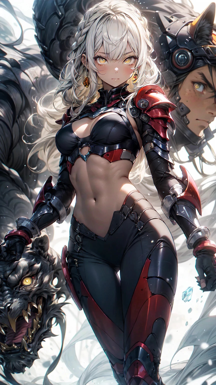 A creepy horse-faced monster with six arms is raping a cute and lovely girl who resembles a Valkyrie from Norse mythology. The beautiful blonde girl has her skin-tight purple cyber suit ripped off, exposing her skin.upward breasts,waist slender,green eyes,single braid,Tiara on the head, The monster grabs her exposed breasts from behind and attacks her erect nipples with thin red tentacles. A pulsating penis, resembling a scorpion's tail, is inserted into the girl's pussy, and the girl, who has lost her virginity, blushes with embarrassment, drools and feels a sexual climax, with blood and love juice from her breakup.nsfw:1.1, high resolution:1.7, incredibly absurdres, kawaii:1, cute:1.5, hires.fix,anime visual:1,incredibly fine illustration,8k,masterpiece:1.2,best quality, high quality, exquisite, beautiful,insanely detailed, intricate detailed, extremely detailed, Super Definition,ultra high res, Super Resolution, best aesthetic, ultra detailed:1.5,best quality, perfect face, detailed face, illustration:1.2, 8k cg wallpaper, stunning art,absurdres,octane render,ultra hires,full body