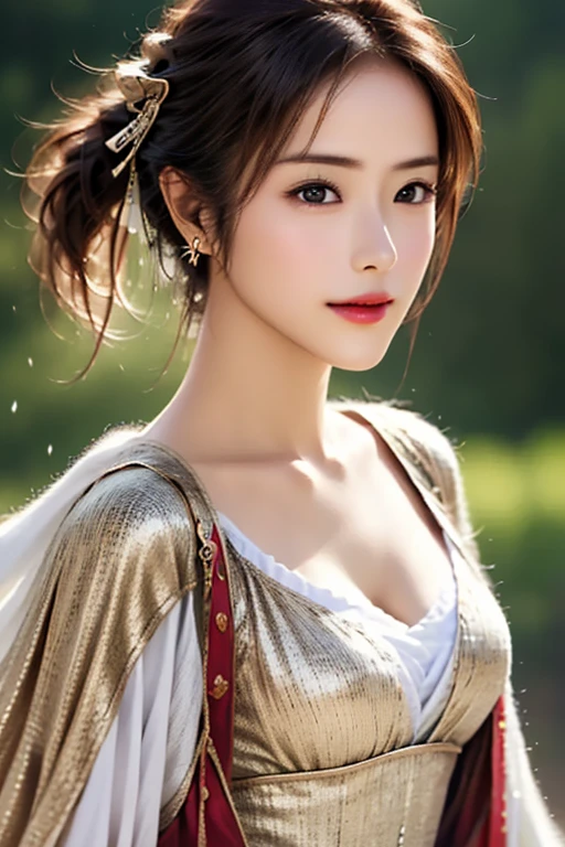 (masterpiece, best quality:1.4), (8k, raw photo, photo realistic:1.2), (shiny skin), detailed skin, detailed face, detailed eyes,
8k portrait, calm woman, 25 years old, Brown eyes , beautiful, (), Red wizard costume, Long straight hair, forest, (chant magic), stare into the distance, full body, divine light