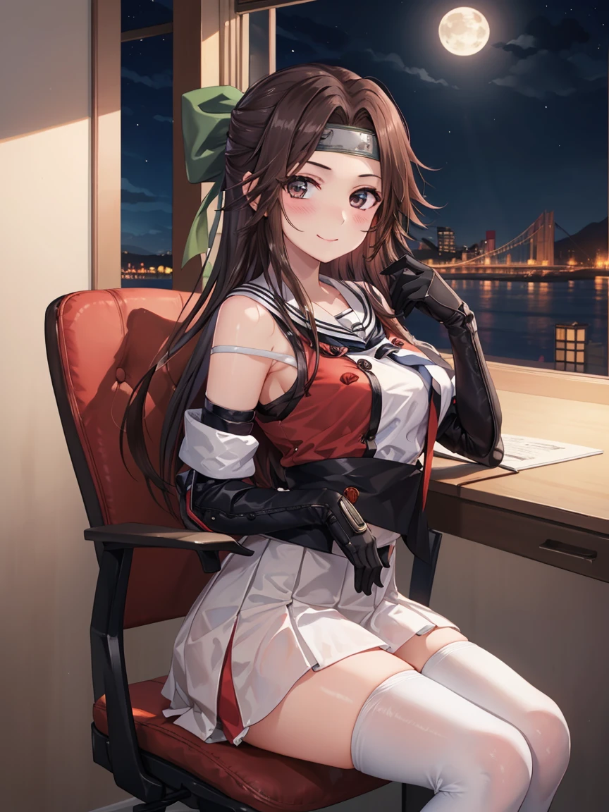 (masterpiece, best quality:1.2), solo, 1girl, rhajat, smile, looking at viewer, sitting, black hair, black eyes,  bodystocking, cleavage <lora:rhajat-fe-richy-v1:0.9>