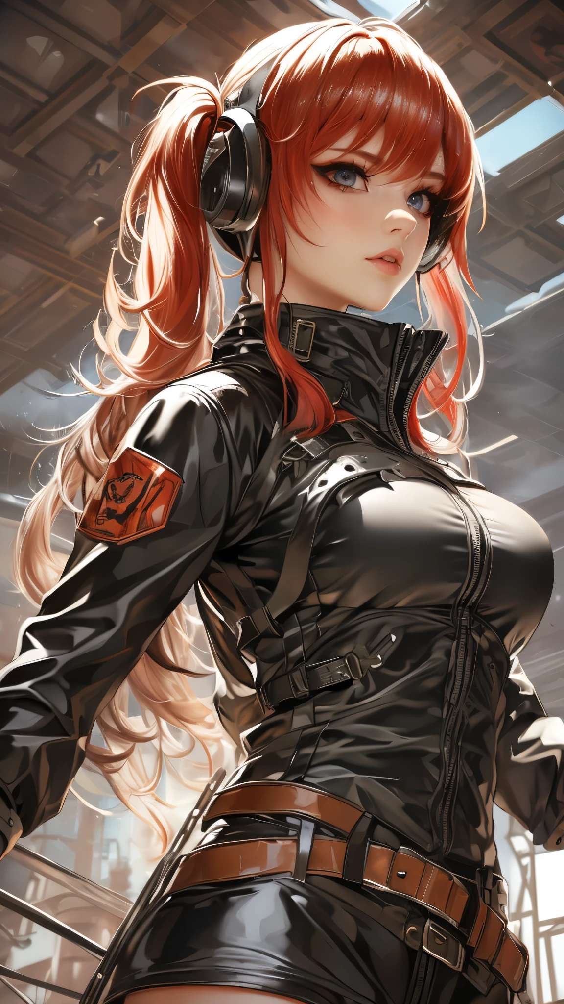 fantasy art, ( cyberpunk), a maiden with fox ears and fox tails,, natural lighting, masterpiece, 1 beautiful girl, Detailed eye, Swollen eyes, top-quality, A high resolution, on Asian beauty, very extremely beautiful, Beautiful skins, A slender, Forward-facing body, (A hyper-realistic), (high resolution), (4K), (highly detailed),( Best Illustration), (beautifully detailed eyes), (ultra-detailed), detailed face, Bright lighting, Professional Lighting, distance view, (lantern), ((the girls face is emphasized)),((long hair)),,((black techwear as costume)),((red color splash)),1girll,twintails,Colorful hair,Flying, short skirt,pink bows,( Stand Neck long sleeve black jacket), (sunglasses)
