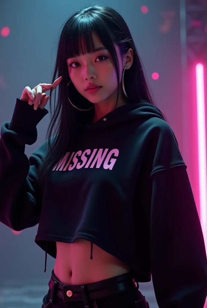 Masterpiece, best quality, ultra high resolution, hyper realistic, realistic, (photorealistic:1.4), masterpiece of analog film photograph a girl in the dark, expressionless, wearing black hoodie, taken by Hideaki Hamada using Pentax 67II and Kodak Portra, basement background