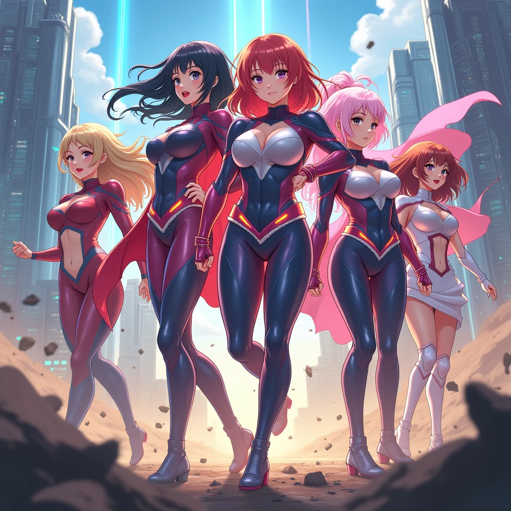 Beautyful anime super heros