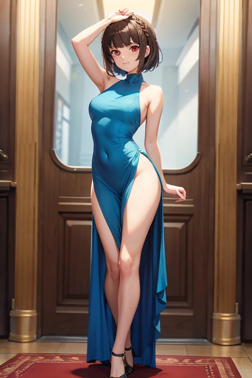 Full-body dynamic vieha, beautiful symmetrical face, (only 1 girl), extremadamente cachonda, cola de gato, orejas de gato, pelo azul corto, flequillo, slim build, vestido blanco extremadamente corto, ropa casi trasparente), pose sexual de PERRITO, deseo sexual inconmensurable, cara seductora y de extraordinario placer, pose sexual, mucho deseo sexual, hazme tuya, seductora profesional, (cuerpo perfecto, viento ascendente muy fuerte), tiro de vaquero, inexpresivo, (mirando al espectador: 1.1) Egipto, pharaoh, League belt, niji --V5,super real and intricate, psychopath, centrada, escala para adaptarse a las dimensiones, HDR (High dynamic range), trazado de rayos, NVIDIA RTX, Super Resolution, irreal 5, Subsurface dispersion, textura PBR, posprocesamiento, Anisotropic filtering, profundidad de campo, Maximum clarity and sharpness, texturas multicapa, mapas de albedo y especulares, sombreado de superficie, Accurate simulation of light-material interaction, proporciones perfectas, renderizado de octanaje, Two-tone lighting, apertura amplia, ISO bajo, balance de blancos, regla de tercios, 8K RAW, imagen con camara profesional Canon EOS con lente de 50mm,