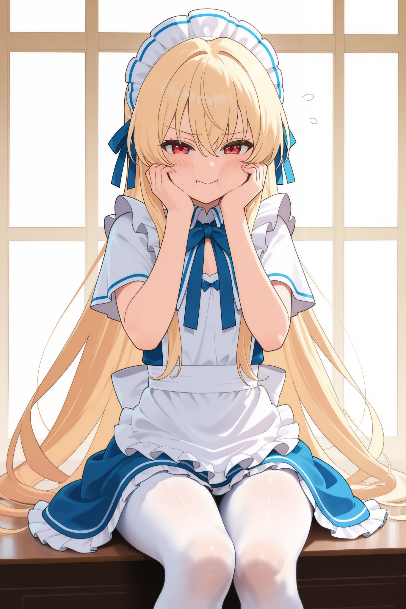 nsfw,1 person,Sweat,White Breath,solo,,Pokémon,Lillie,Groin bulge,Showing off underwear,room,Embarrassed expression