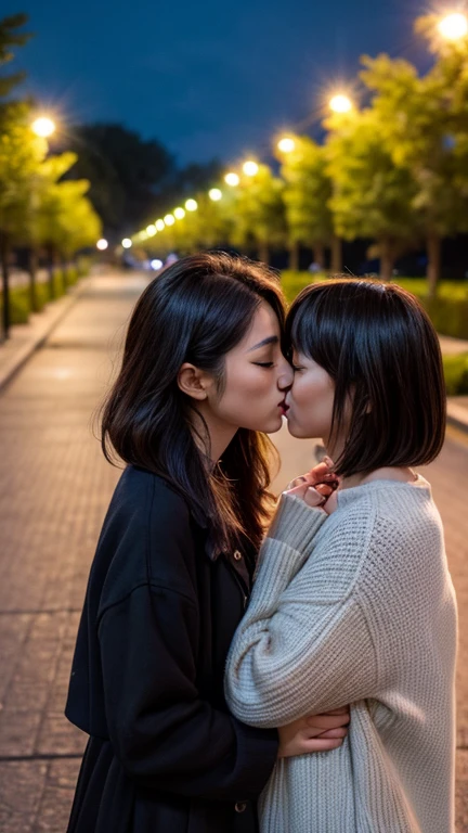 A kiss between two very fat Japanese men