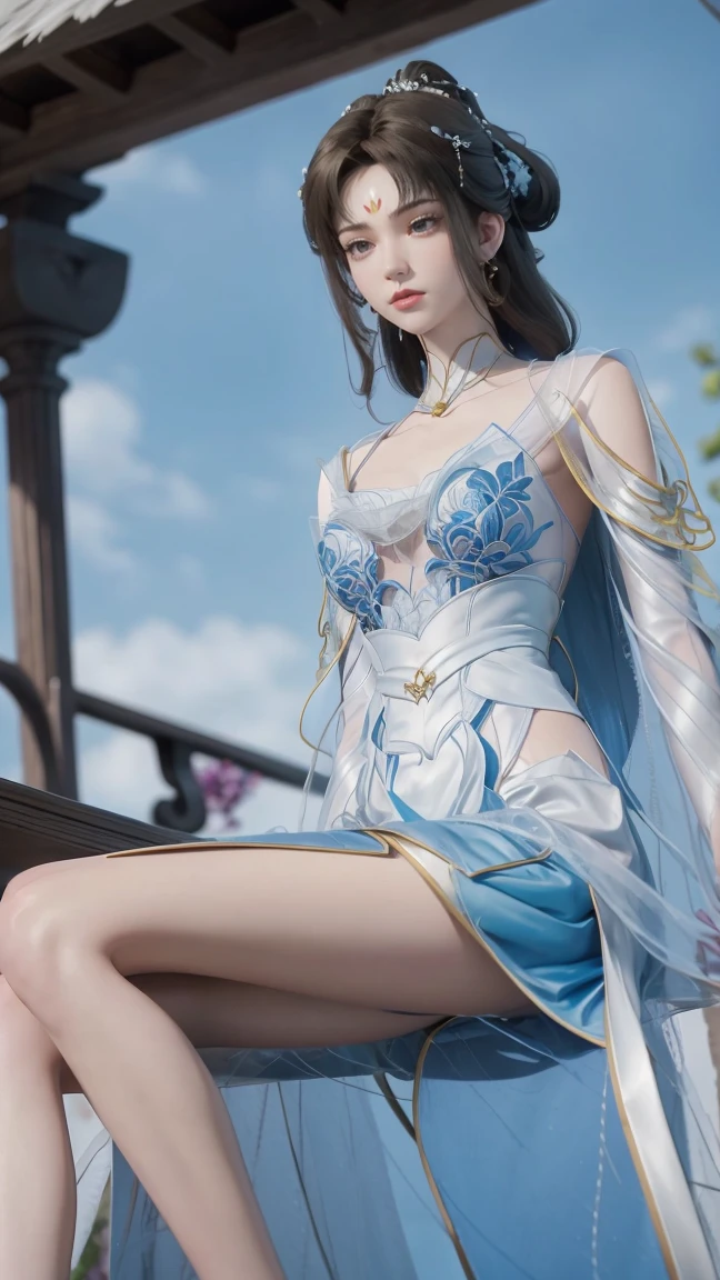 ((above shoulder，facial closeups))， Bigboobs， looking at viewert， ultra-realistic realism, Ghibli-style colors,  Ghibli-style colors, japanese manga,  Standing Picture, angle of view,  foreshortening, foreshortening, 8K, super detailing，All women have big breasts,Endless realism, cellshading,，character sheets, reference sheet, Standing Picture, 8K, super detailing, 1080p, Women HD，femele, 16k, A high resolution, Best quality at best, high high quality, Anatomically correct, tmasterpiece, Acura, hyper HD，as elegant as a swan，unreal-engine， Ghibli-style colors,   japanese manga,  Standing Picture, angle of view,battle armor，ssee-through，Lace skirt，Blue hair，red - eyed，Sexy big breasts，Transparent tulle clothes