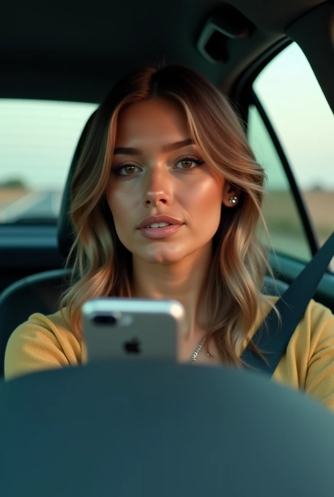 <lora:phbjcrsc:1>, phbjcrsc, car interior, nail polish, pov, phone, ground vehicle, baseball cap,
22 year old,
perfect skin perfect face ,
white European model,
pretty face, Spindly body type , pretty eyes,
Olive Green hair ,
best quality ,
anaglyph lighting, real life,
RAW photo, subject, 8k uhd, soft lighting, high quality, film grain, ,
realistic,