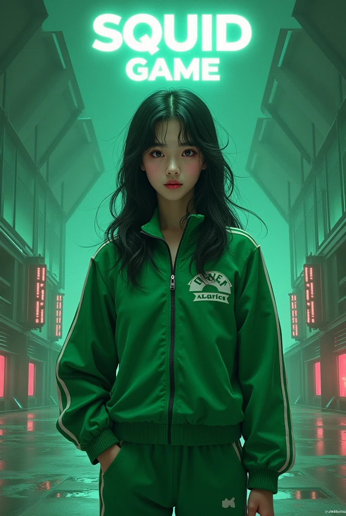 Cover of the Squid Game, with Momo from twice