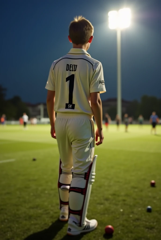Aboy wraring A England cricket team kit back full named"kaiser" with number*56*