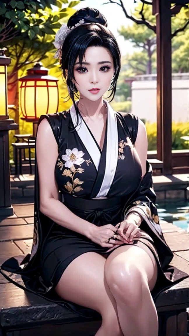 best quality, tmasterpiece,Ultra-high resolution,Clear face,（Reality：1.4），ferpect lighting，(upper body:1.3), (photorealistic:1.50), anime wallpaper, Guviz style artwork, cover-up fantasy up to magic , by Yang J, Guviz, beautiful artwork illustration, beautiful digital artwork, beautiful digital illustration, Li Song, beautiful anime portrait, art style in Beauvot, black nightgown, see-through, yinziping,1girl, 独奏, (blue hair:1.5), short hair, hair ornament, hair ribbon, anklet, dress, black hair, standing, (Chinese dress:1.3), black dress, Hanfu, cheongsam,
