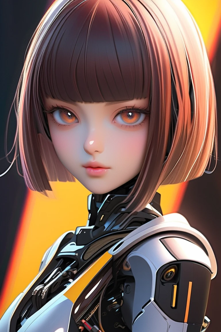 (masterpeace), bust shot,
 ((A young girl robot: 1.5)),  under maintenance, 
BREAK
headgear, ((beautiful face: 1.5)), ((Super cute: 1.5)), ((well-balanced face)), downcast expression, longeyelashes, stunning big eyes, luscious glossy lips, short hair, ((blunt bangs)), 
BREAK
(slender body: 1.3), petite bust,
BREAK
High-Mechanic body, octane rendering, Super Detailed machine, a thousand of cables, 
BREAK
A bold and aggressive pose, ((bust shot: 1.3)), Eye-Level Shot, RAW, Excessive Embellishment, UHD, 
BREAK
anatomically correct, textured skin, best quality, 8k