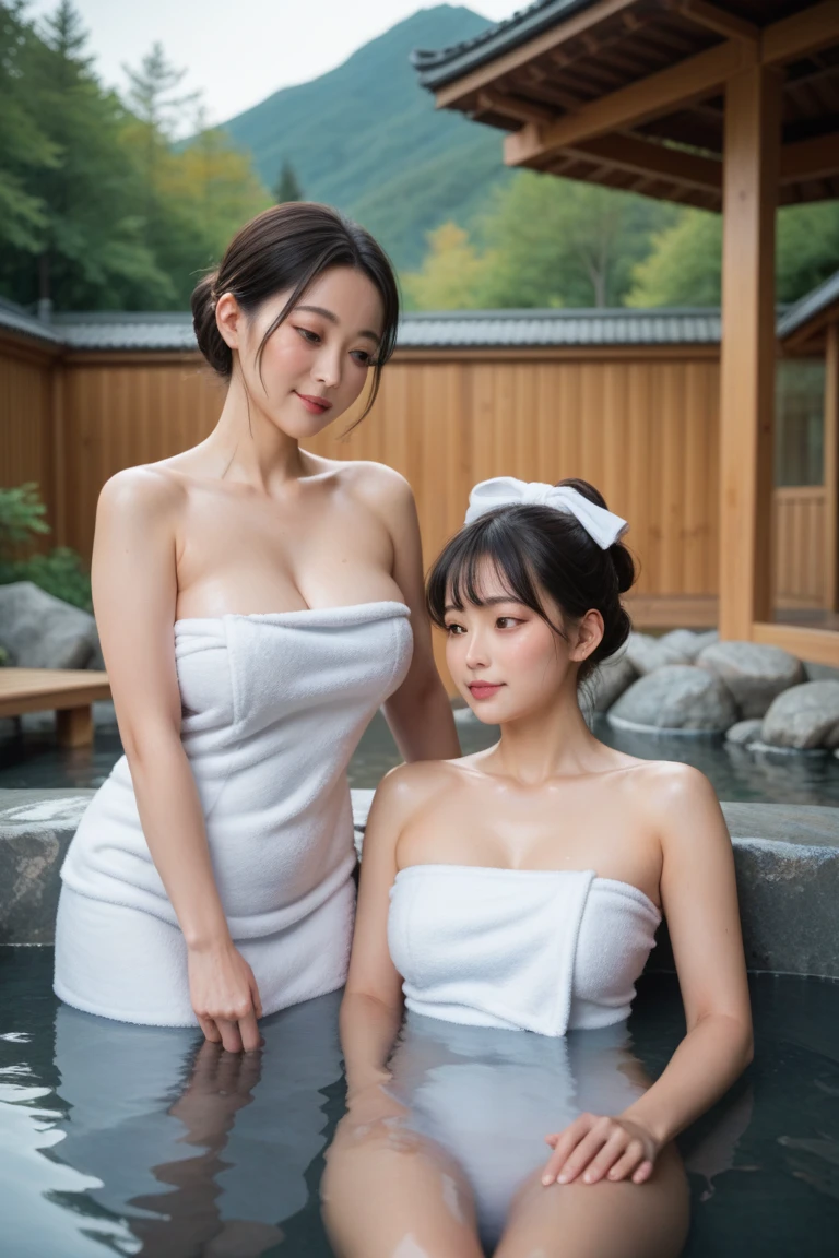 最high quality、high quality、best image quality、8k、最High resolution、High resolution、最high quality、masterpiece、Realistic human body in every detail、Realistic skin in every detail、Realistic face in every detail、Realistic eyes down to the details、Realistic lips in every detail、Realistic teeth in every detail、Realistic ears down to the last detail、Realistic hair down to the last detail、Realistic arms down to the last detail、Realistic reproduction of every detail、Realistic fingers in every detail、(fine hands、thumb1reference4)、Realistic feet in every detail、((beautiful japanese girl))、(japanese model), (japanese woman)、((18 year old beautiful girl))、(black hair)、(random hairstyle)、((whole body))、((beautiful upturned chest))、(slim style、slender style)、(whole body glossy skin、Fair skin)、((A small white towel is wrapped around the body.))、((Thin towel(Her skin is visible through the wet towel))、(soft natural light)、((in the deep forest(Natural hot springs gush out))、((Hot springs surrounded by rocks))、((deep bathtub(deep hot spring))、((Onsen Girls))、((Enter the hot spring))、((A woman warming herself in a hot spring))、((Soak in a hot spring))、((腰までSoak in a hot spring))、((in hot spring water、Sit with your butt down))、((Sit on your knees in the hot spring))、((Sit on your knees in the hot spring))、((Lying down in the hot spring))、((Kneeling in the hot spring))、((Lie down in water up to your shoulders in the hot spring area))、((A lot of steam rises from the hot spring water.))、((Extremely clear hot spring water))、((The main body seen from the water surface))