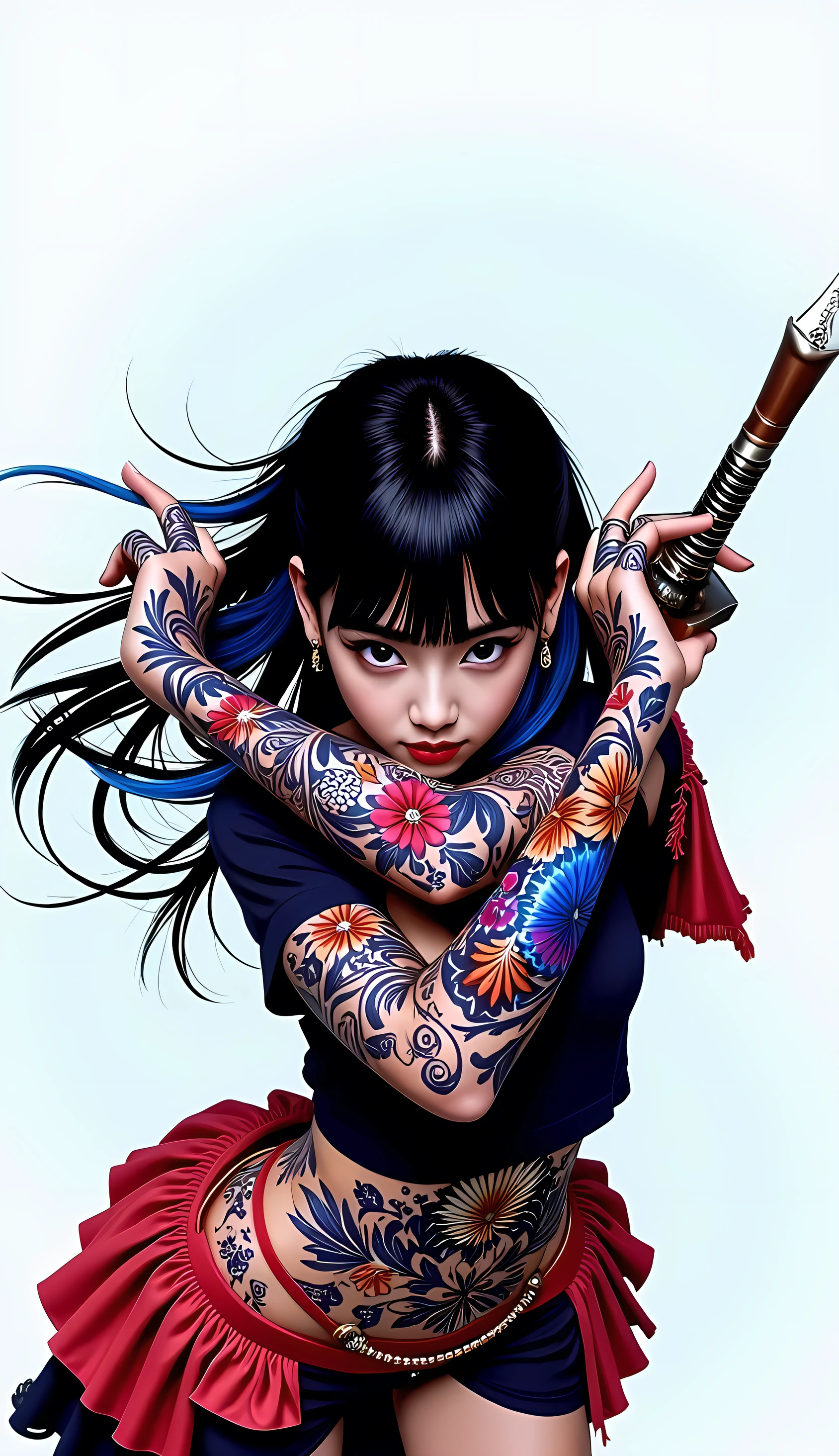 (((Tatto 3D))) (((kulit putih))) High Resolution, Best Quality, Detail, High Details, Quality, HD, High Quality, Super Detailed, UHD, Large breasts, Breasts, 3D Isometric, Blurry, Depth Of Field, Dithering, Blurry, Motion Blur, Backlighting, Bokeh, Drop Shadow, Cinematic Lighting, Glowing Light, Reflection Light, 
"Gadis jepang cantik" "Gadis korea cantik"