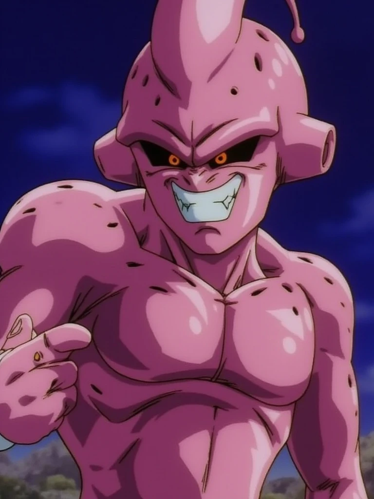 a close up of a man with a pink shirt and a pink head, pink iconic character, character dragonball, dragon ball concept art, bald head and menacing look, powerful chin, menacing pose, ultra phonk, dragon ball z style, akiri toriyama, dbz, toriyama akira, large view, dragon ball style, dragon ball z --auto --s2