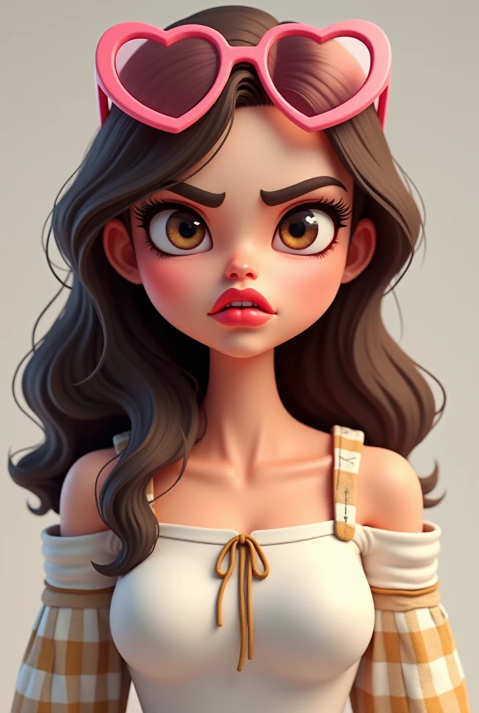((extreme detail)),(ultra-detailed), extremely detailed CG unity 8k wallpaper, velvet, figurine, red hood, crop top, star headdress, puffy sleeves, lips, looking away, close-up, head turn, black background Nude with tits and big ass