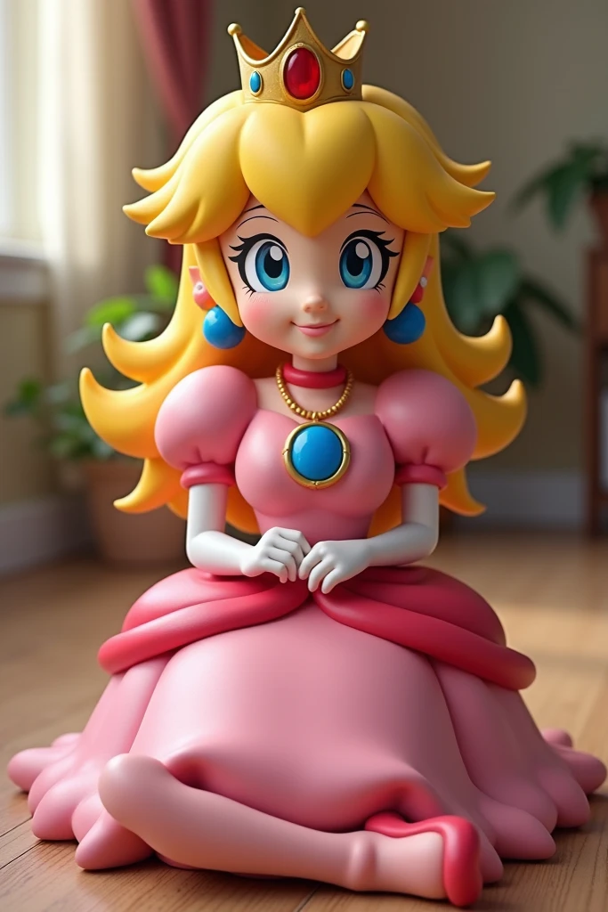Princess Peach in doggy style position showing her butt and feet