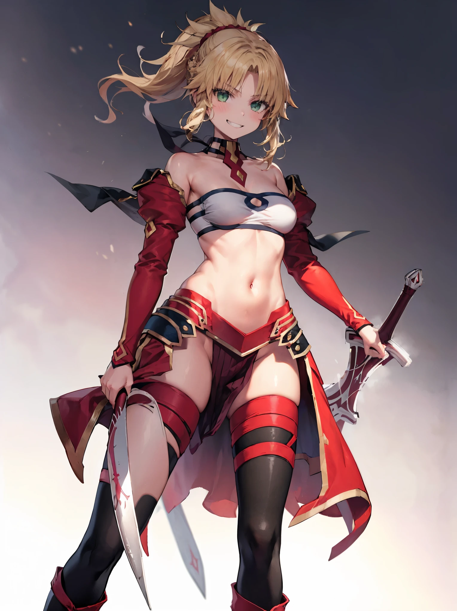 a woman kneeling down with a sword in her hand,very beautiful cyberpunk samurai,she is holding a katana sword,unsheathing her katana,she is holding a sword,ornate korean polearm behind her, realistic anime 3D style, cgsociety 9,2.5D cgi anime fantasy artwork, 3 d anime realistic.pose beautiful.redAssassin.Standing and sitting with his hands on his knees, Carry the sword on your shoulder.(Stand with your arms crossed over your chest, your back against the wall).hair white.