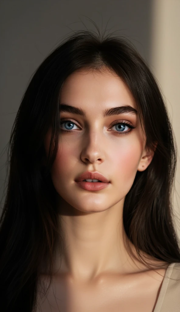 a beautiful young woman, laurence arné, detailed face, big beautiful eyes, long eyelashes, elegant expression, delicate lips, detailed skin, natural lighting, high quality, 8k, photorealistic, intricate details, chiaroscuro lighting, dramatic lighting, cinematic composition, ethereal, dreamlike, french beauty