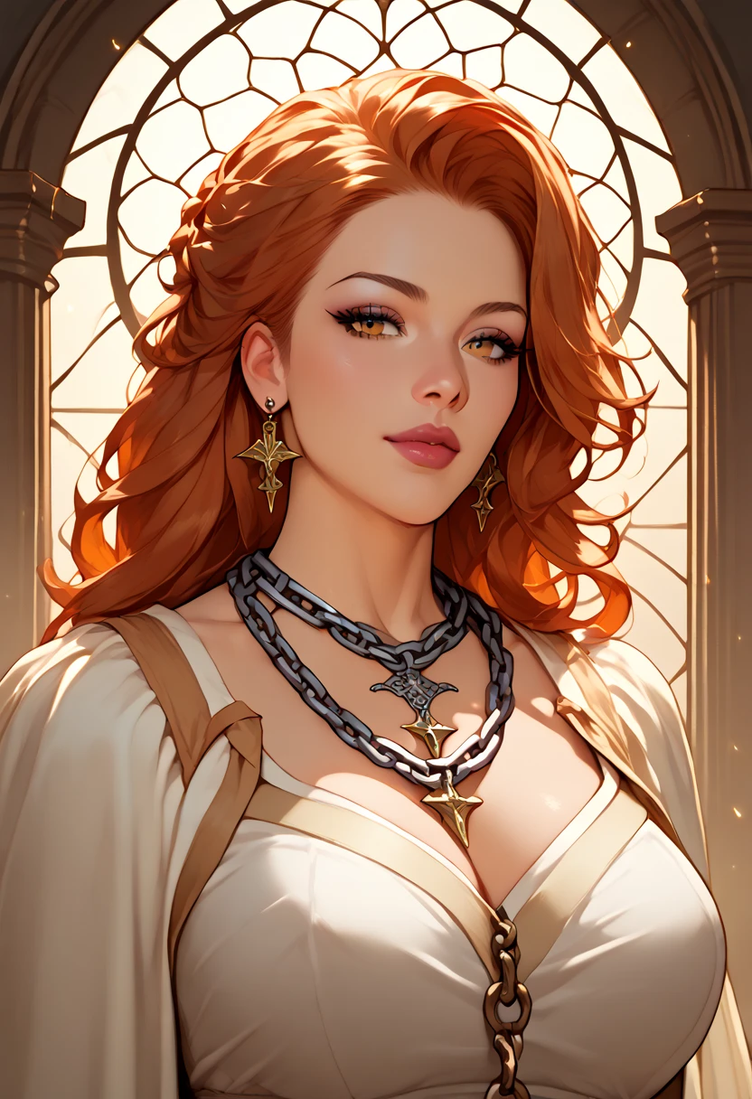 A beautiful woman with beautiful red breasts she is a dwarf to RPG character in an expressive medieval art and beautiful an RPG art a medieval art