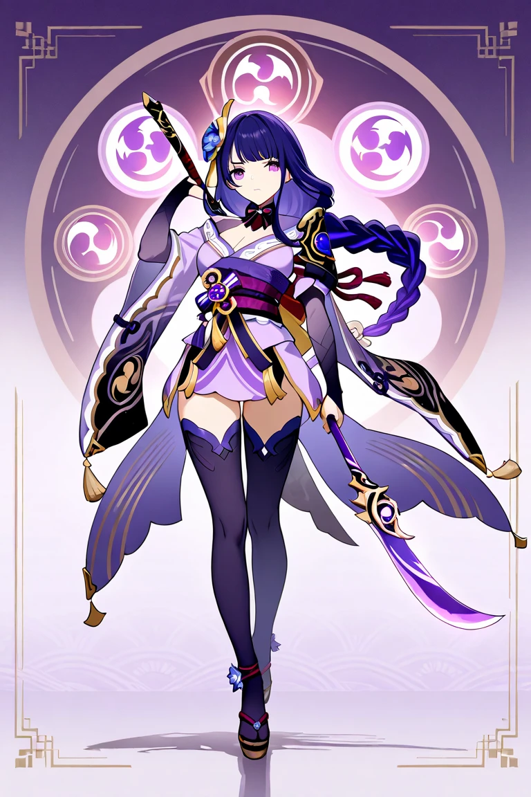 full body, white background, solidbackground, simple background, high details, UHD, raidenshogundef