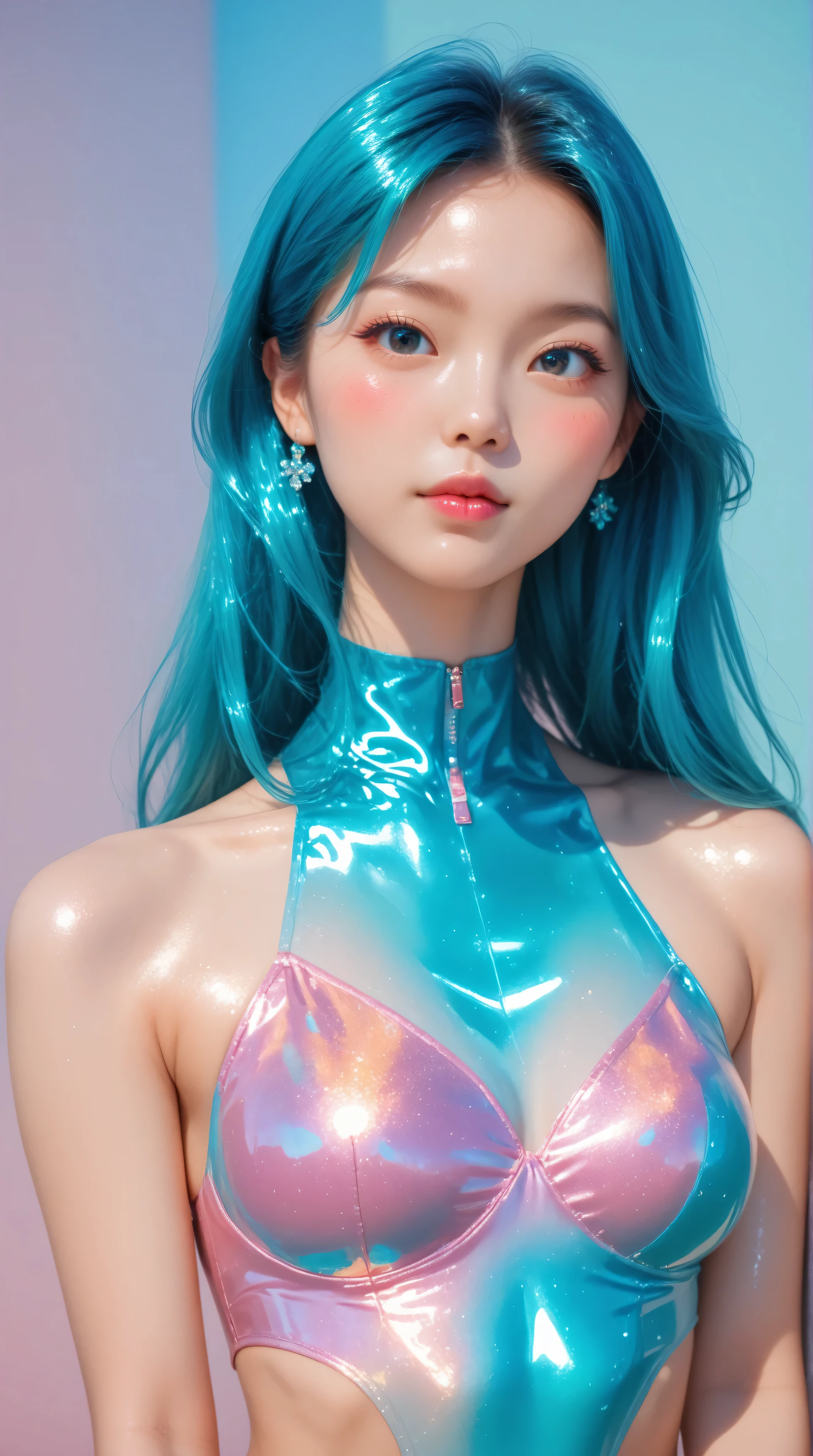 Kizi girl,Highly detailed, Amazing work,Vitreous luster,((clean backdrop)),In pink,(((blue colors))),green color,red colour,Best quality at best,clean backdrop, shiny skin, very young asian girl, ite, slender, perfect breasts, sexy, heavy blushing, submissive,