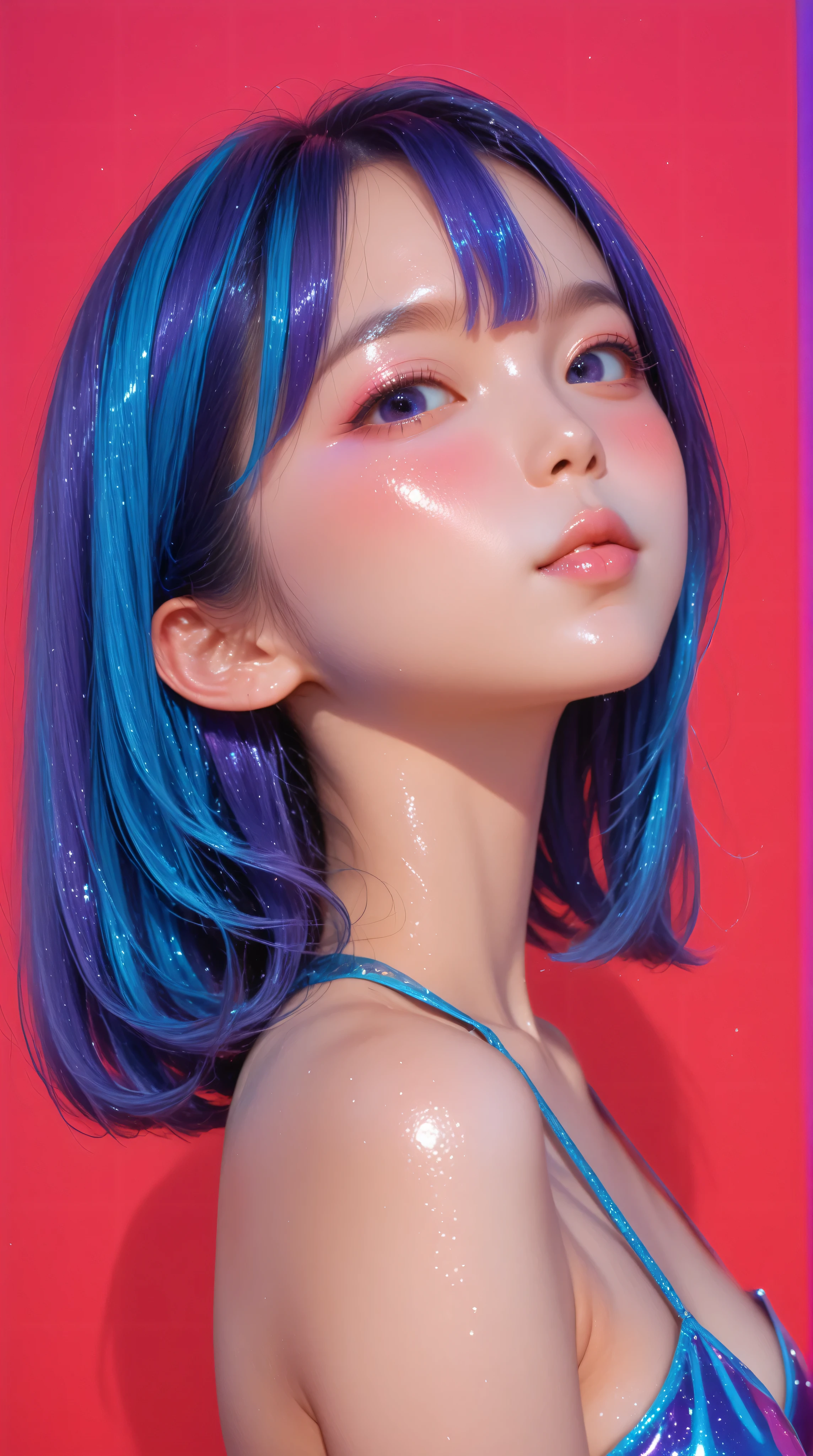 iridescent painting, prismatic, holographic, chromatic aberration,
masterpiece, best quality, 1girl, <lora:kwFemale_Beta40-SDXL_v1:1>, cleavage