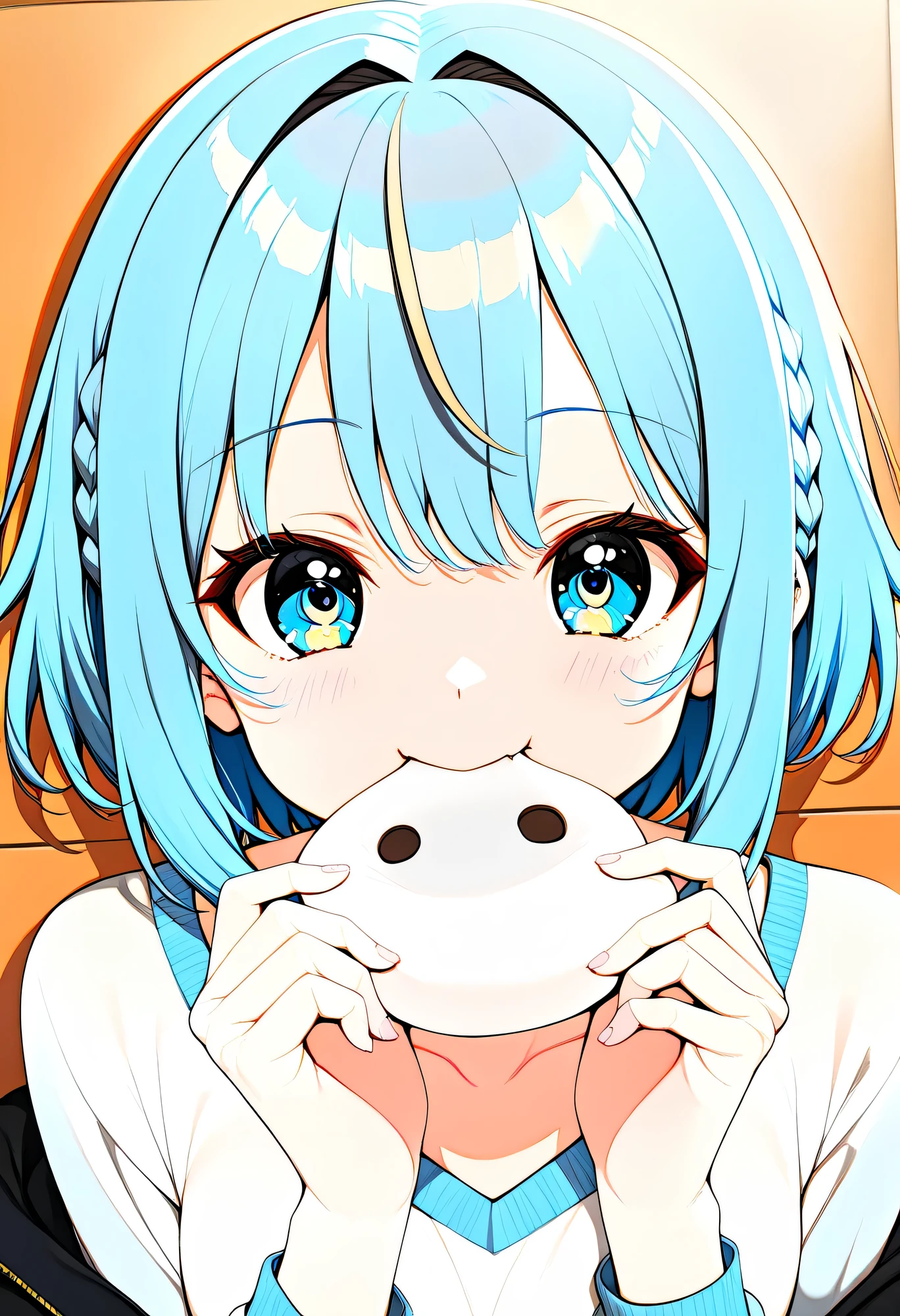  best quality 、 high resolution、( HD:1.2)、masterpiece、 detailed background、Teenage beauty、 brightly colored hair color 、 Braided Bob Cut 、 ponytail、 A living room bathed in the winter sunshine 、A New Year's decoration of Kagami-mochi 、smile、
(Two girls eating mochi :1.5)、( smiles while eating chewy mochi:1.5)、
 A girl's eyes sparkle at the sweet aroma of zenzai 、 The aroma of the grilled mochi in the oshiruko sweet soup is a delight, and the flavor of the colorful vegetables and broth in the zoni makes them excited.、 A heartwarming scene of a family holding a bowl in their small hands and enjoying the warmth of winter 、 cute