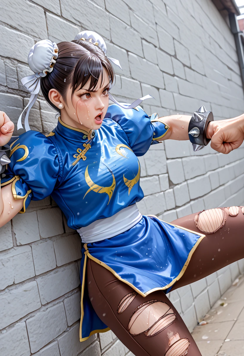 a close up of a woman in a blue outfit holding a ball, portrait of chun - li, portrait of chun li, chun-li, chun - li, chun li, extremely detailed artgerm, style ivan talavera and artgerm, chun li at the gym, stanley artgerm lau, artgerm detailed