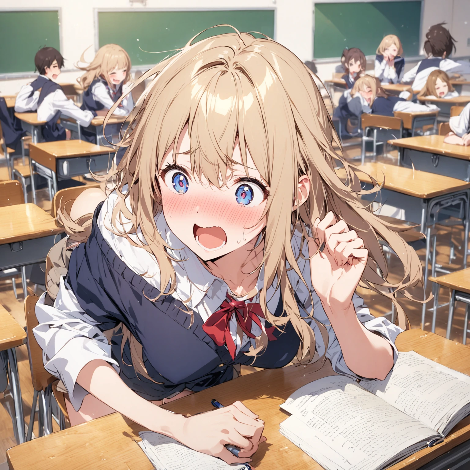 Minami Yume, masterpiece,Highest quality,1 person,( Large Breasts,Are standing, View your viewers,Pink lips、),Detailed Background、A person who writes in detail、, White shirt, Jacket, , View your viewers, Mouth closed、Accurate human body、Knowledgeable person、Accurate 5 fingers,Mature Woman,anime,((Blowjob Gestures:1.5)),1 personの女の子,blush,Open_moutsideh,tongue_outside,, Heavy breathing ,Pussy juice、目の中にHeart symbol、Happy、Heart symbol、