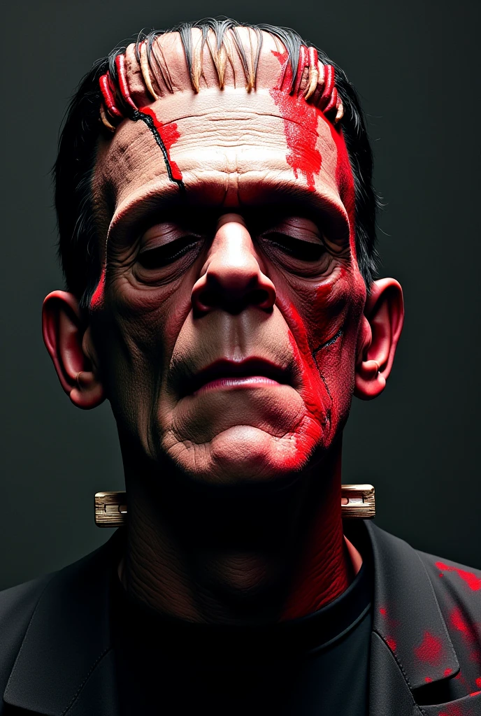 

Colorful painting by Count Dracula,Composition in the play，Character frontal，filmposter，Close-up of people， Extreme close-up, Halloween-themed aesthetics, blood spatter, Nicolas Samori style